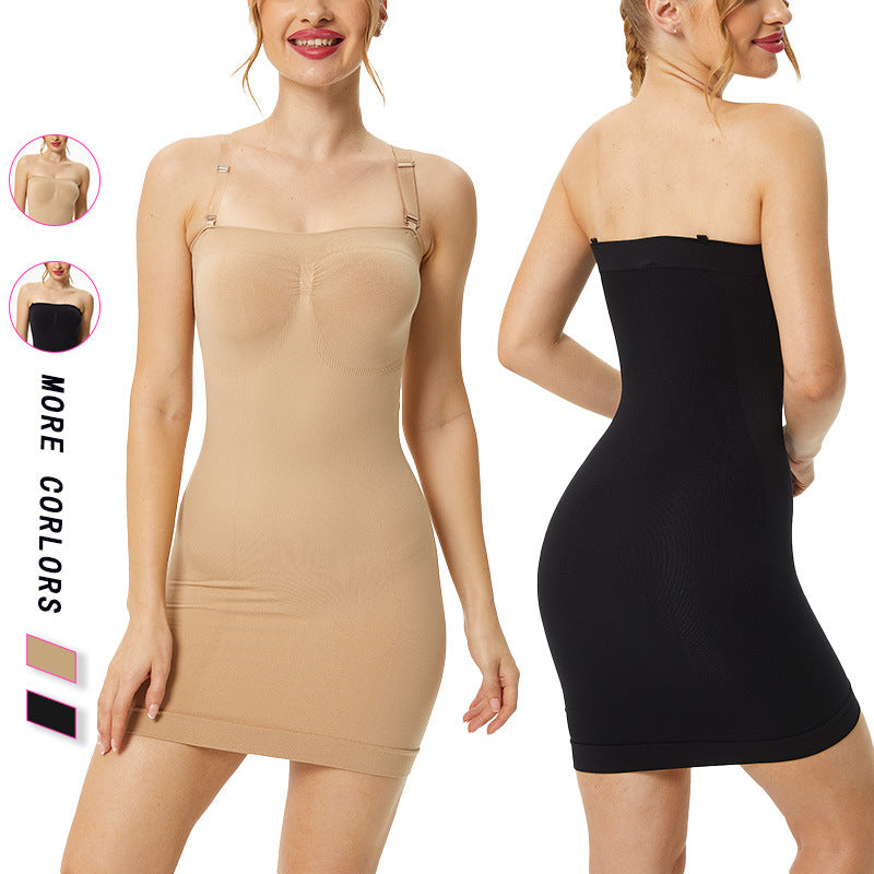 Nylon Belly And Waist Shaping Removable Body Shaping Dress