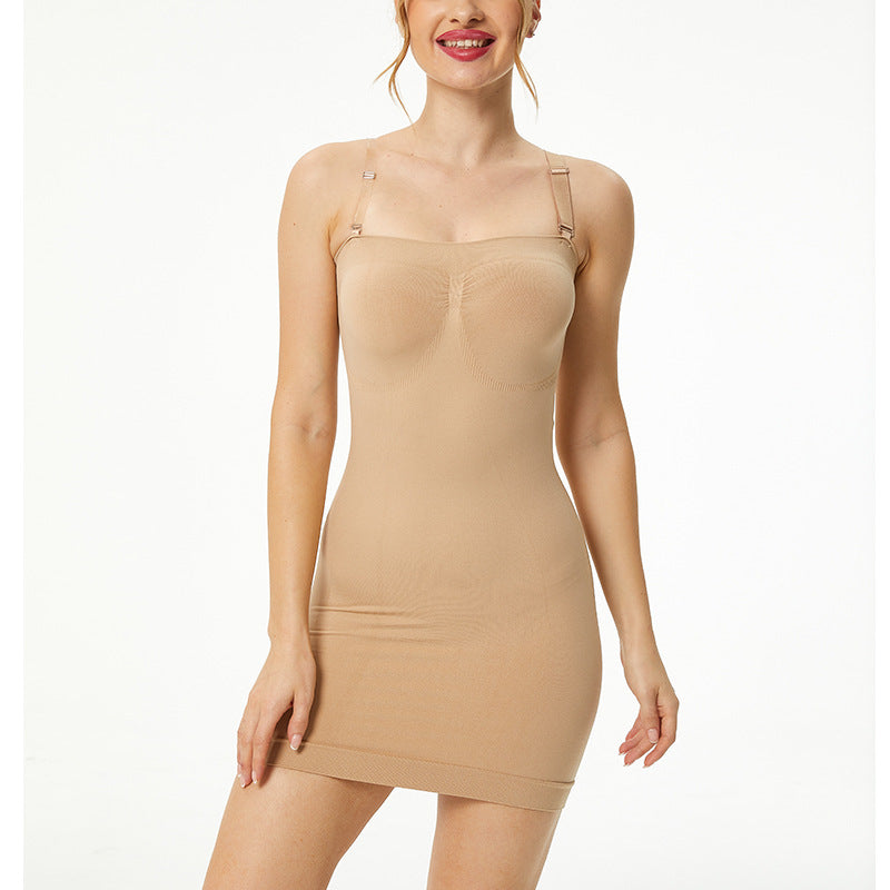 Nylon Belly And Waist Shaping Removable Body Shaping Dress