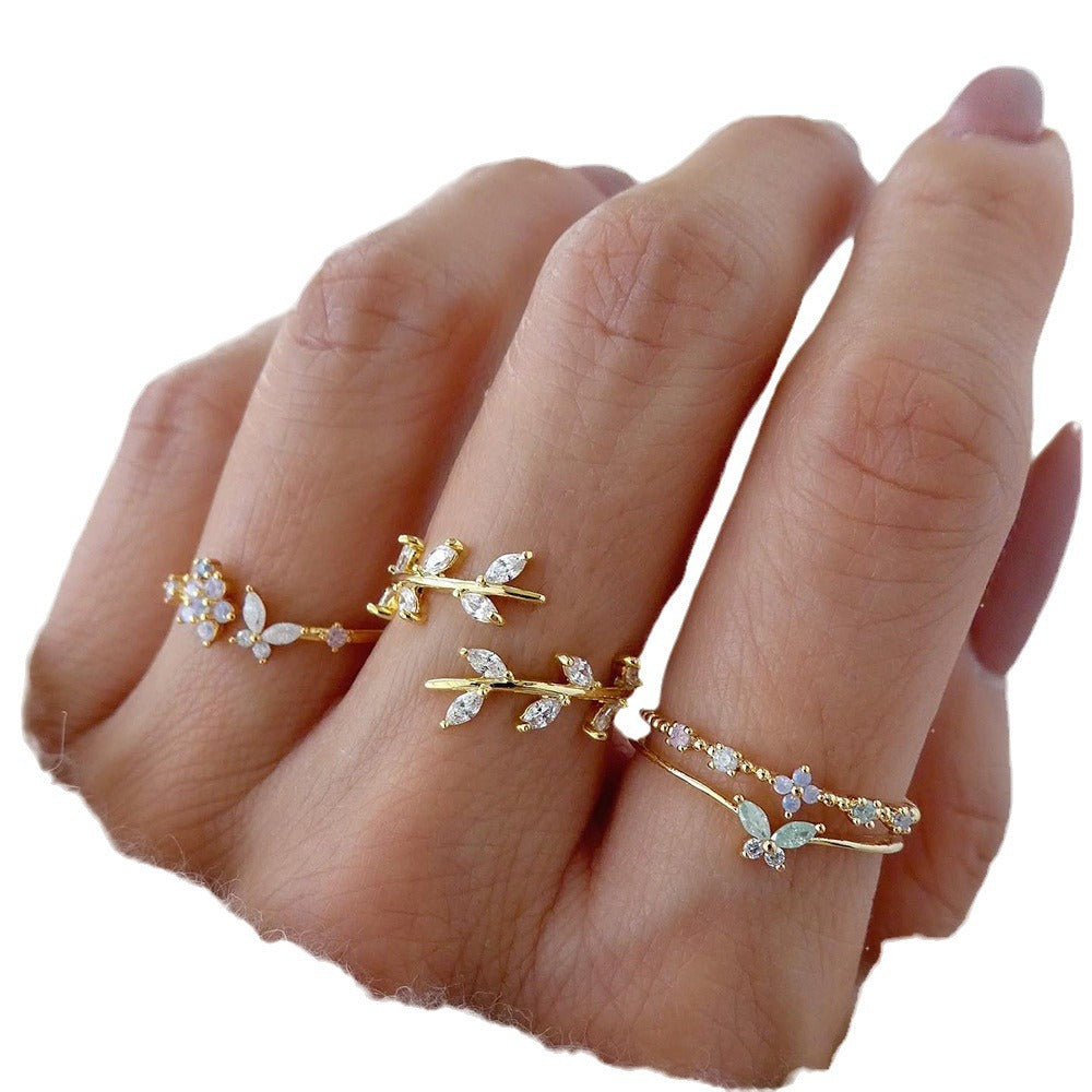 Women's Fashion Simple Butterfly Hollow Ring