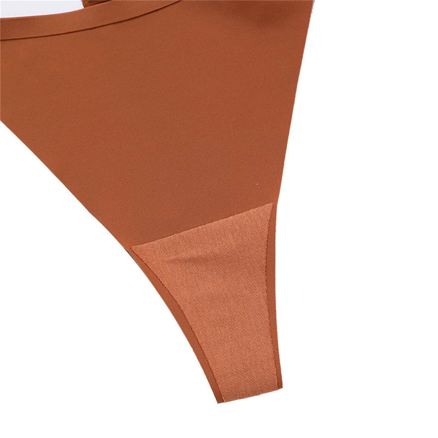 Low Waist Ice Silk Seamless T-back Female Cotton Crotch T-back